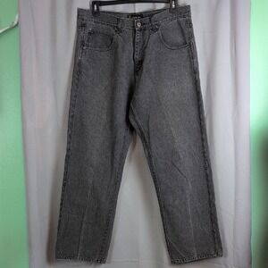 Outback Rider Mens‎ Grey Wash Relaxed Fit Embroidered Jeans Size 38x34